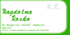 magdolna rosko business card